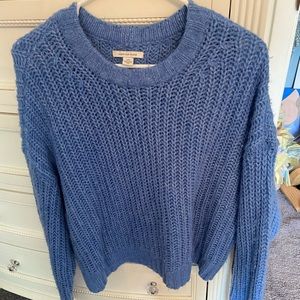 AE Blue Cropped Sweater